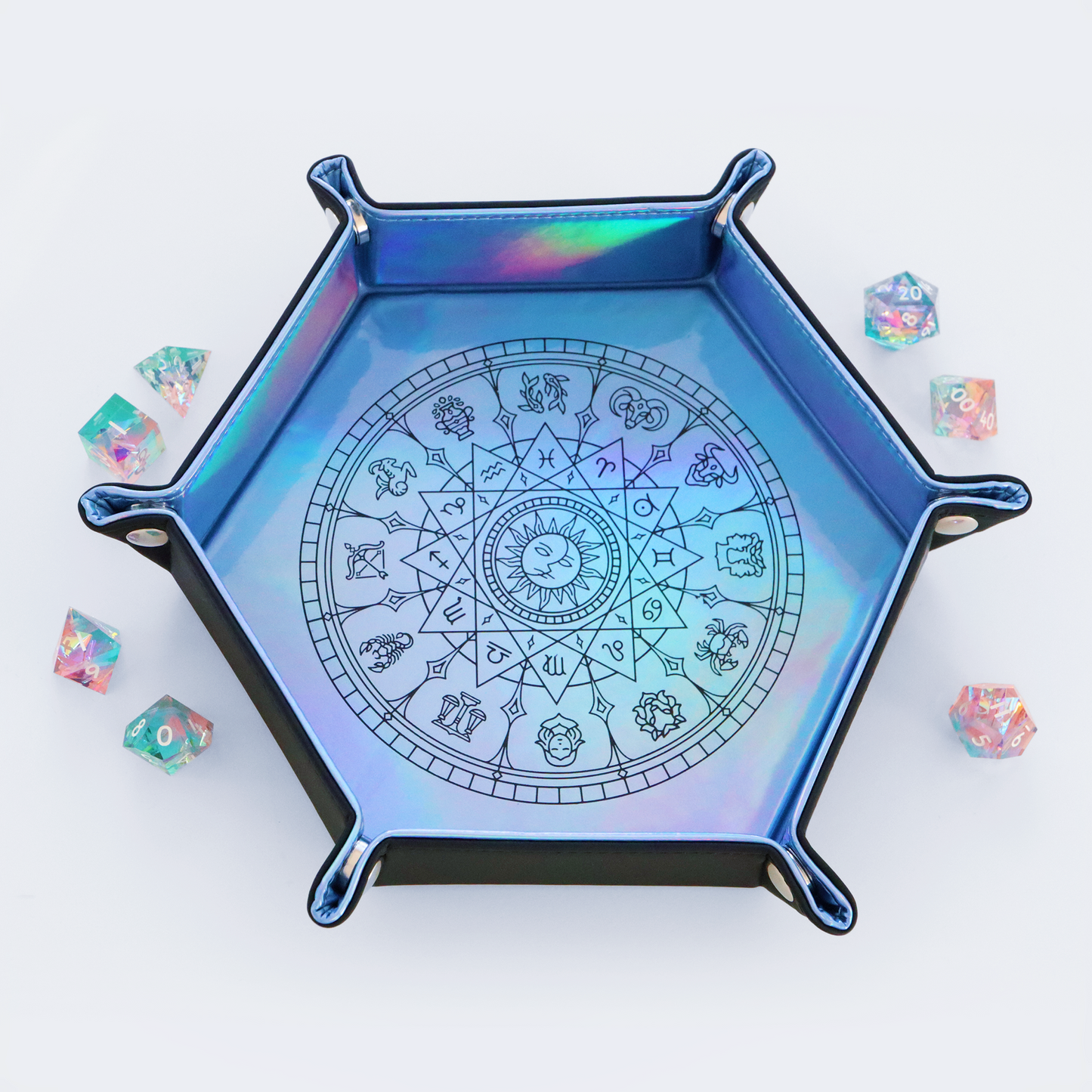 Astrology Circle Holographic Dice Tray
