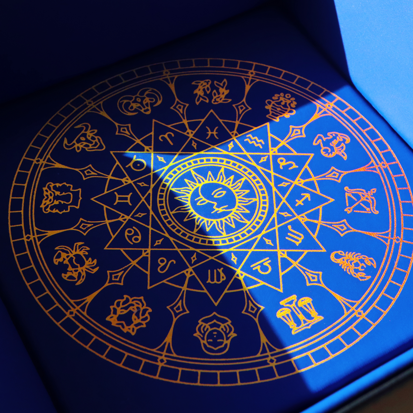 Astrology Circle Navy Dice Tray