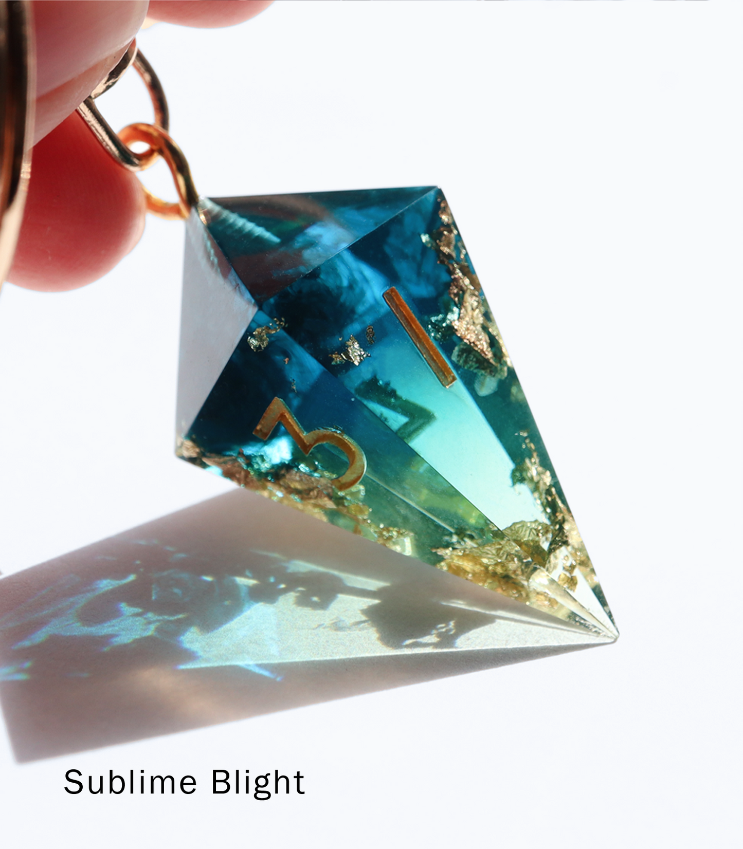 Crystal D4 Keychain