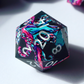 LIMITED RUN - Neon Abyss - handmade sharp edge 7 piece dice set