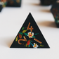 Fey Illuminations - hand-painted & handmade sharp edge 7 piece dice set